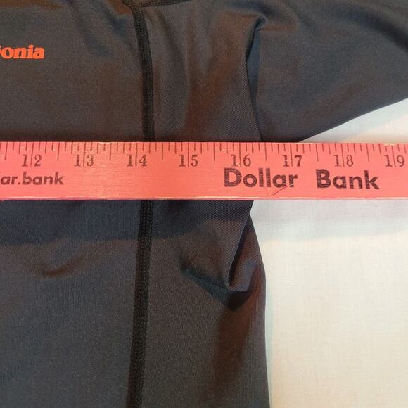 Patagonia Shirt Mens Large Rash Guard Black UPF 50 Short Sleeve Surf Stretch - Picture 9 of 12